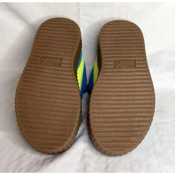 PUMA Fenty x Creeper Phatty Kids Sneakers Sz 1.5Y Blue Suede Casual Unisex Shoes - Picture 9 of 9